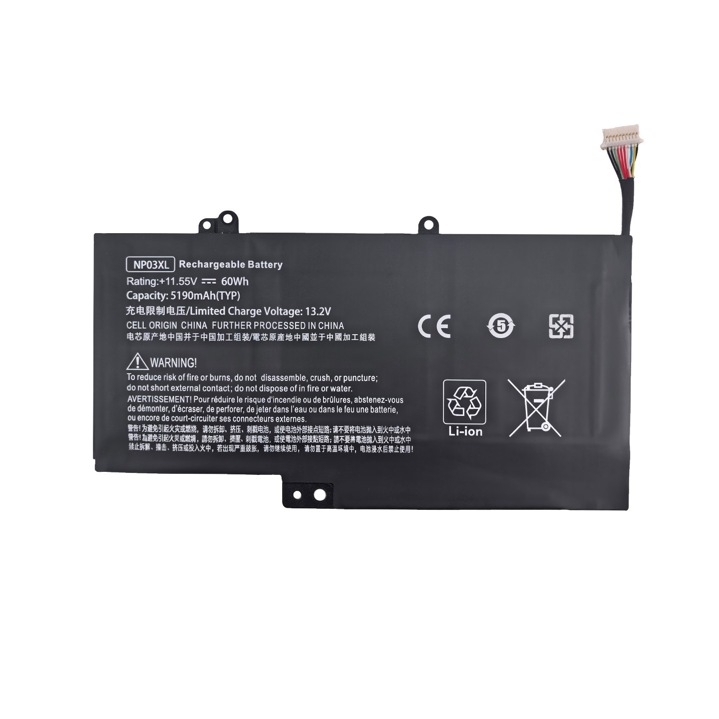 NP03XL 60Wh 11.55V Laptop Battery for HP TPN-Q146/Q147/Q148/Q149 13-b116TU