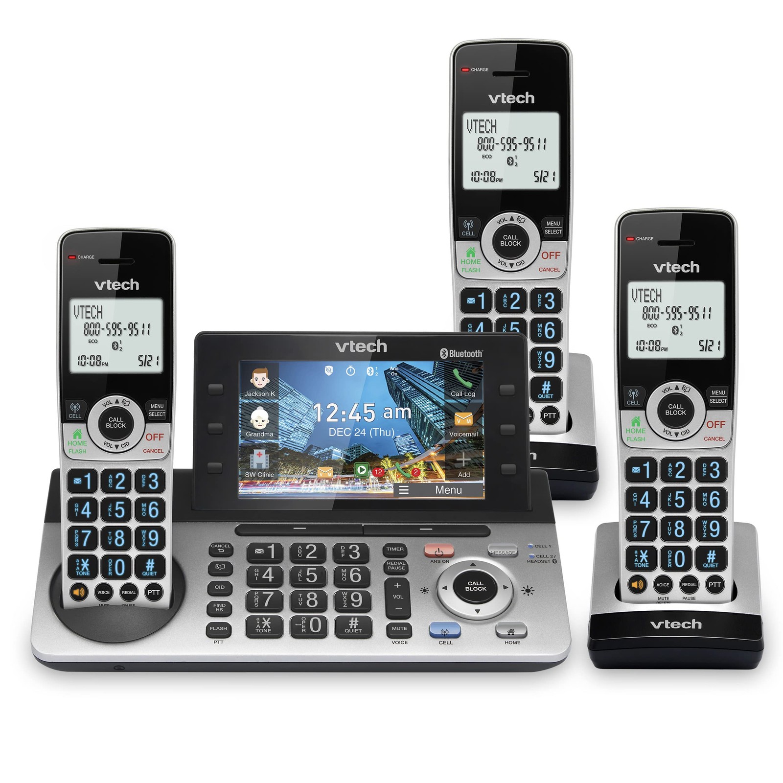 Cordless Phone 3 Handset VTech IS8251-3 Business Grade Bluetooth Home