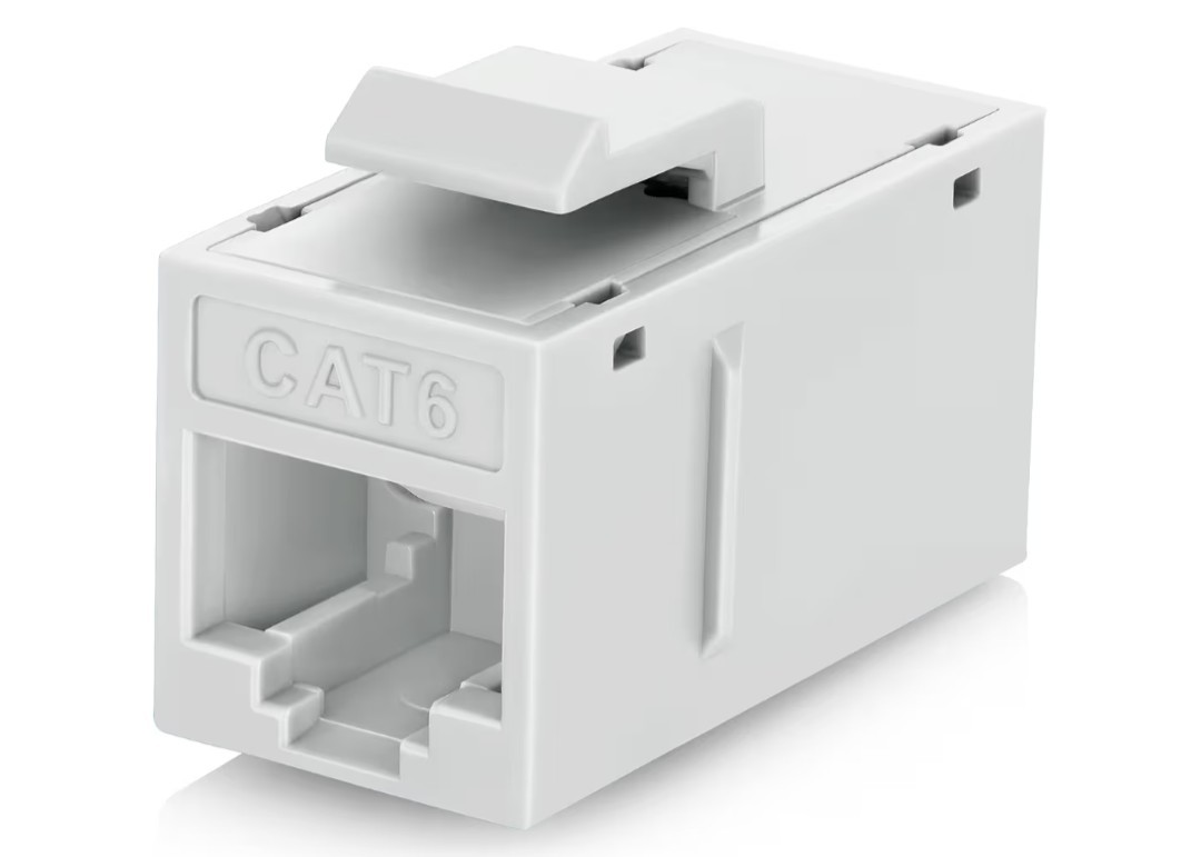 Everest RJ45 CAT6 Keystone Coupler in White (12-Pack) - RJ45 Coupler