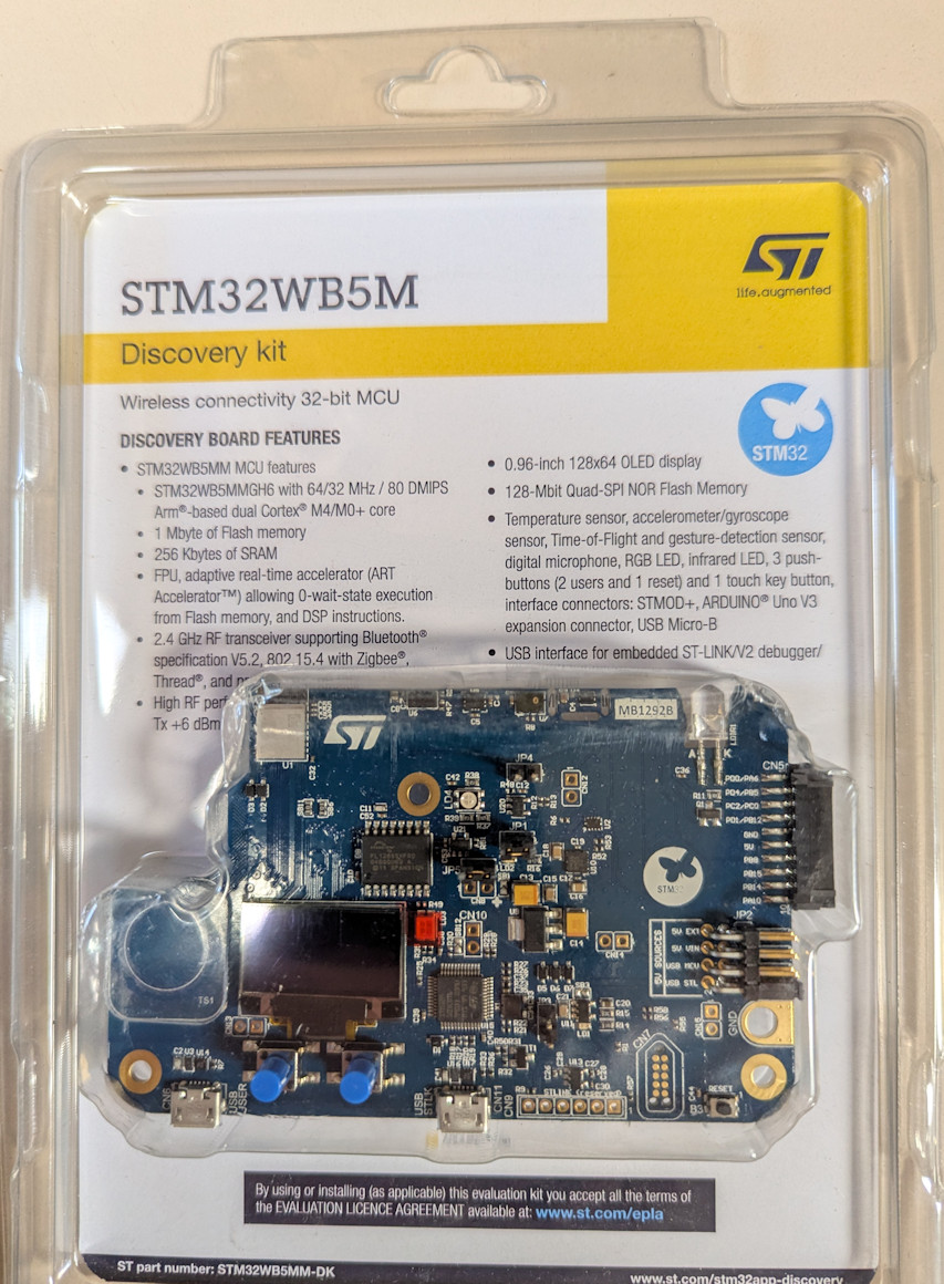 ST STM32WB5M Ultra-low-power Module - Dual core Arm Cortex Discovery Kit