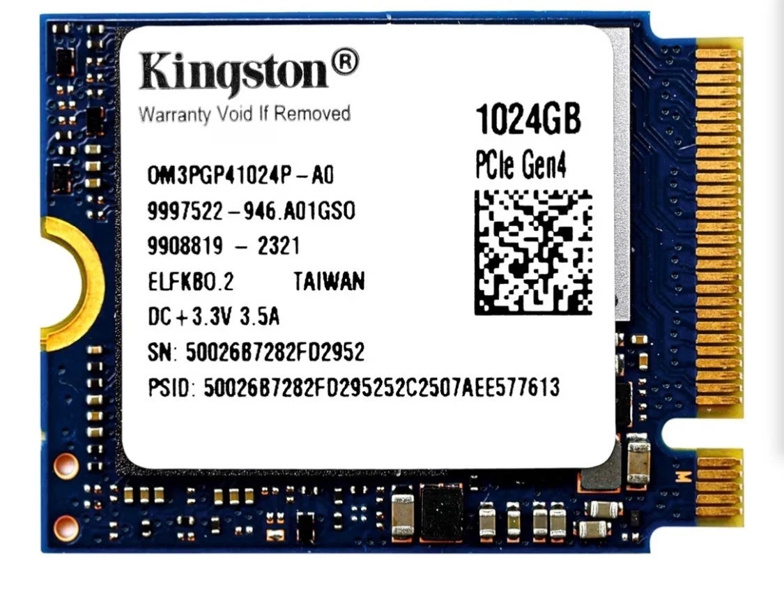 Kingston 1TB 2230 SSD M.2 NVMe PCIe Gen4 OM3PGP41024P