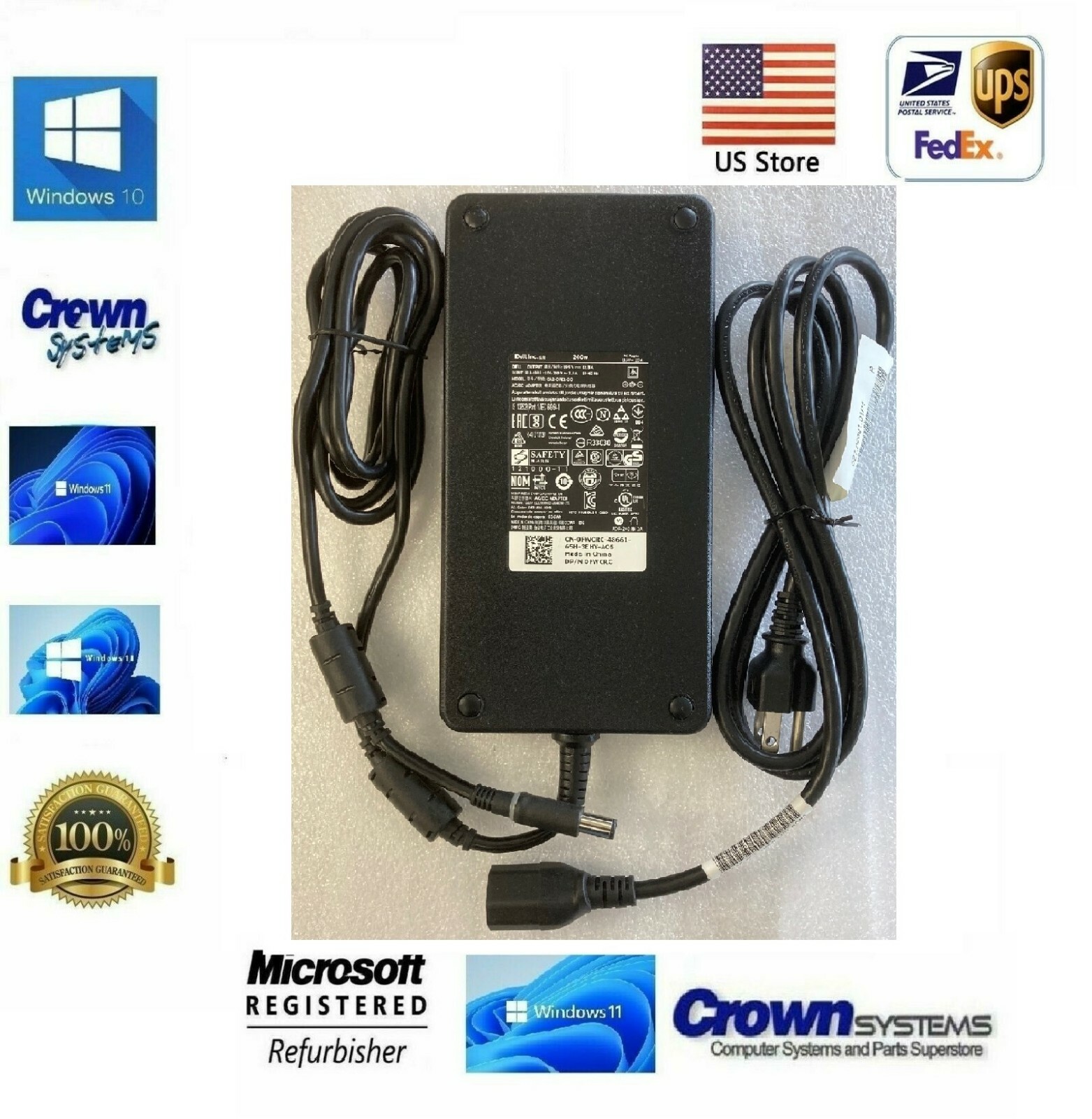 Lot 3 Dell GENUINE 240W AC Adapter M17x M4700 M6400 M6500 M6600 PA-9E GA240PE1