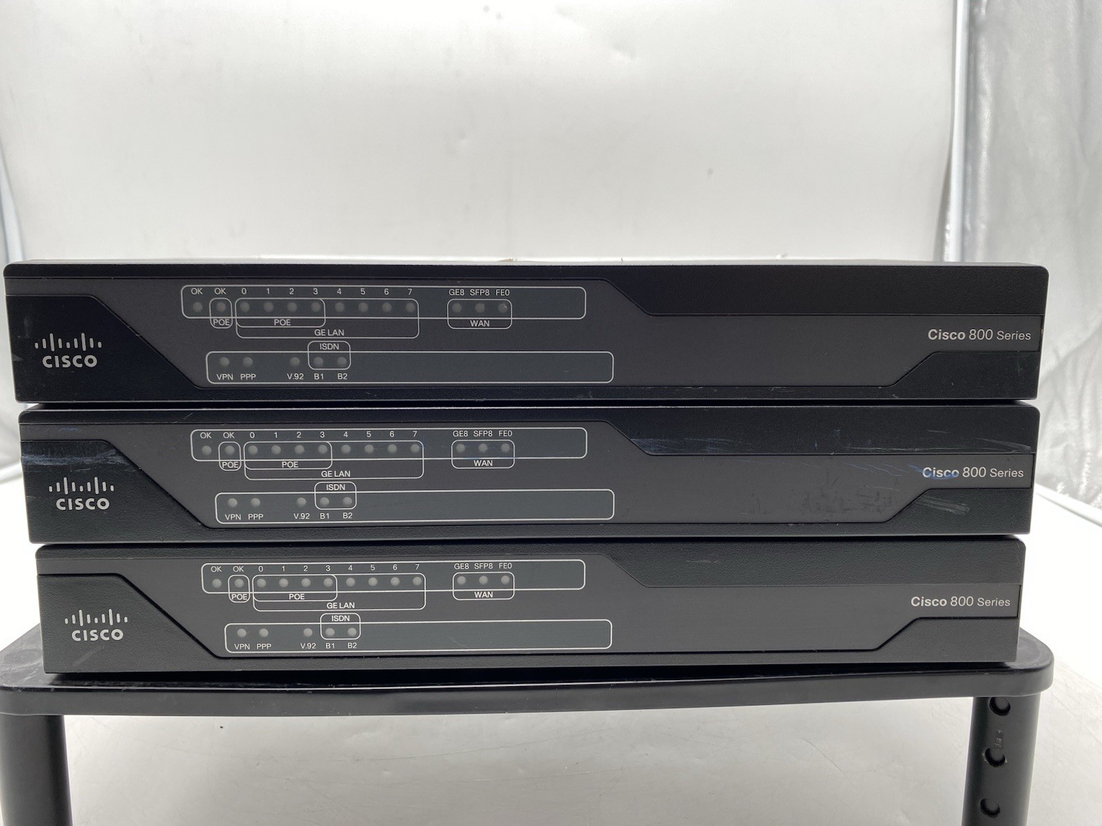 Lot of 3 CISCO C891F 8-Port Gigabit Ethernet Integrated Services Router