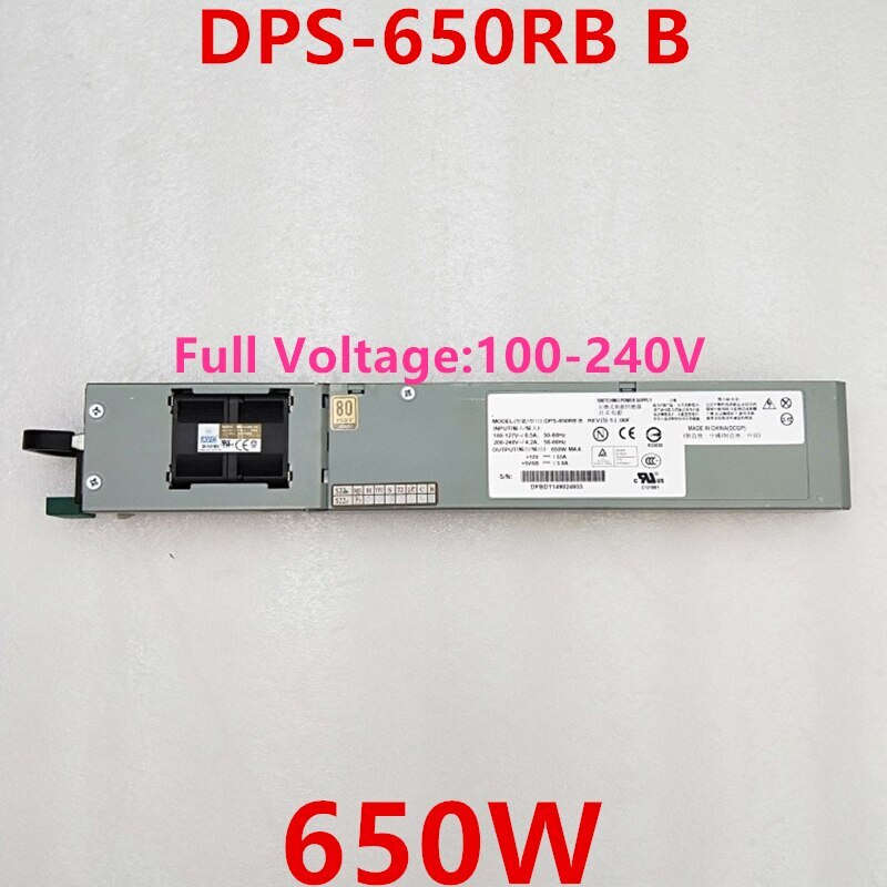 New Original PSU For Delta 80plus Gold 650W Switching Power Supply DPS-650RB B