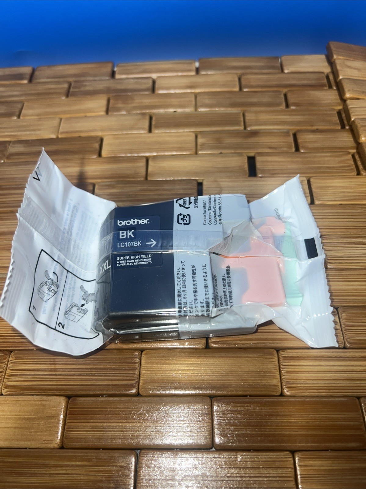 NEW GENUINE - BROTHER LC107BK XXL BLACK INK CARTRIDGE - SEALED (Exp 2015.02)