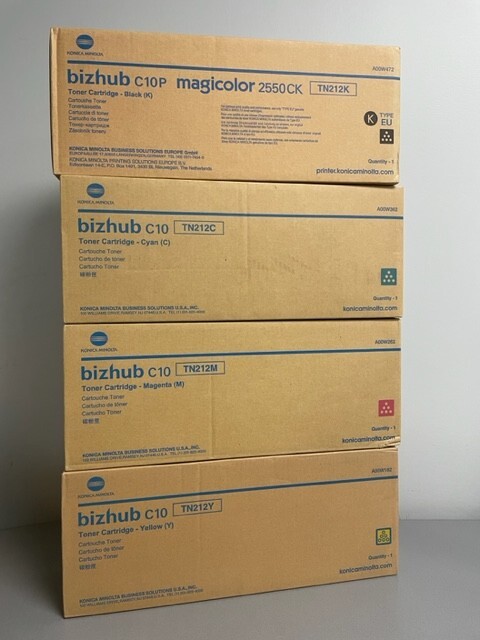 Konica Minolta TN-212 Toner Cartridge Set for Bizhub C10/C10X
