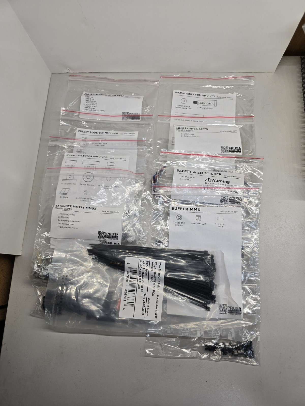Original Prusa Multi Material Upgrade Kit MMU2 To MMU3 — Open Box
