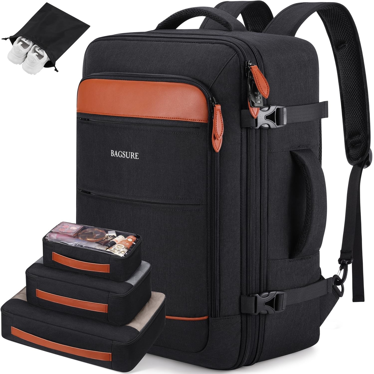 Travel Backpack Carry On Backpack 42L Flight Approved, Expandable Laptop Back...