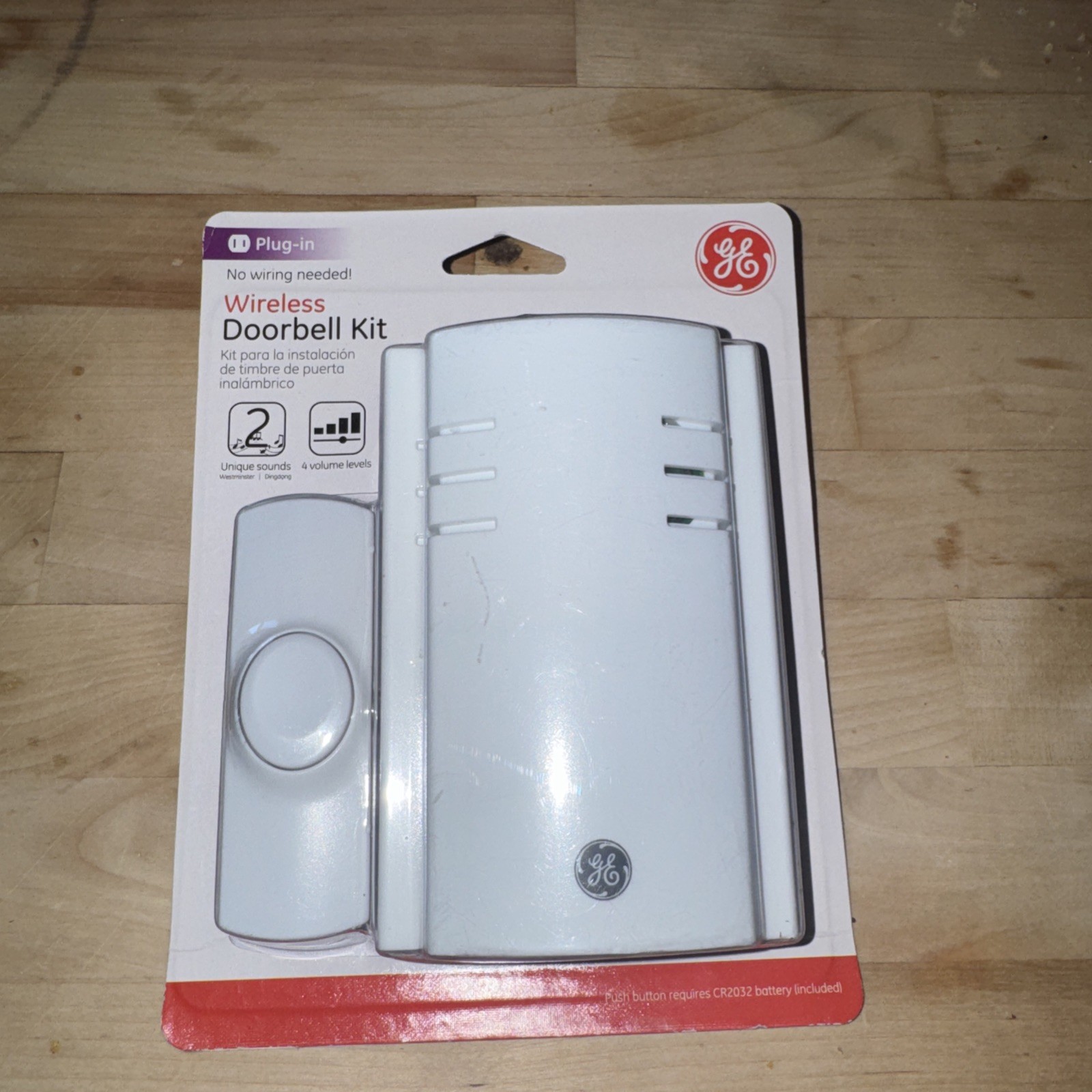 GE brand new Jasco Wireless Door Bell Kit 2 sounds No Wiring. sealed. 