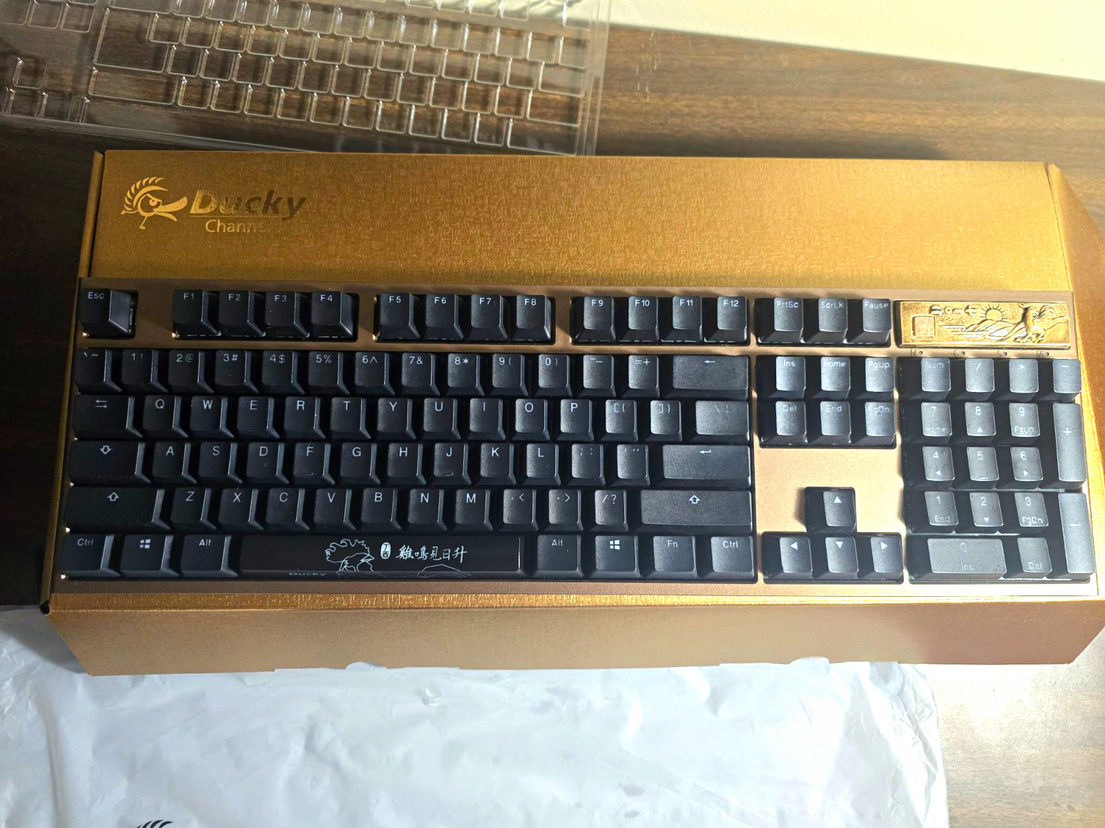 Ducky Year of the Rooster Mechanical Wired Illuminated Keyboard Black/Gold