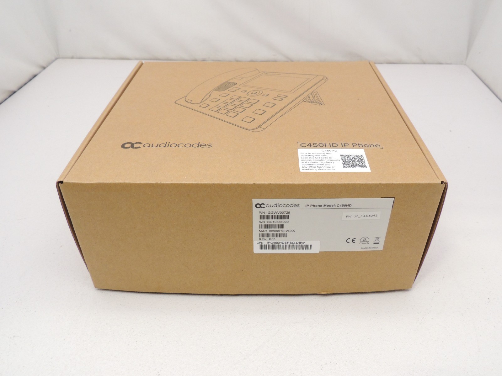 Barely Used AudioCodes C450HD  IP Phone Model C450HD SIP Teams Tested Reset