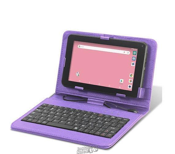 Craig-10.1" Android Tablet Bundle AC/USB  adapter Keyboard Case Headhones Purple