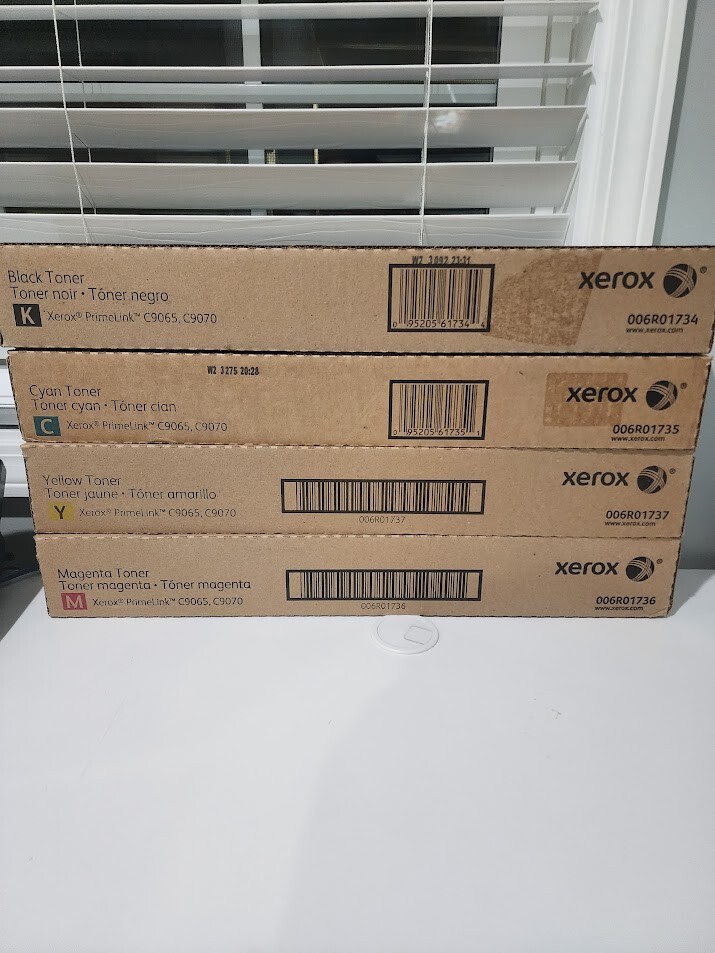 Xerox PrimeLink C9065 Toner Cartridge Set Yellow Magenta Cyan Black
