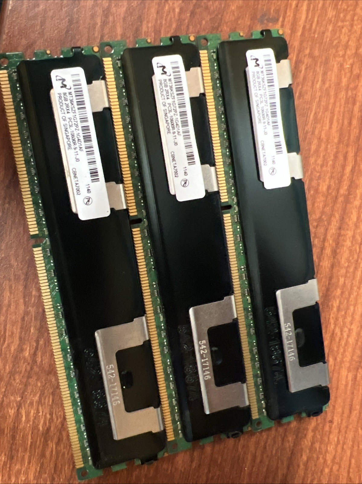 Micron 2x8GB 2RX4 PC3L-10600R MT36KSZF1G72PZ-1G4D1AF Lot of 3