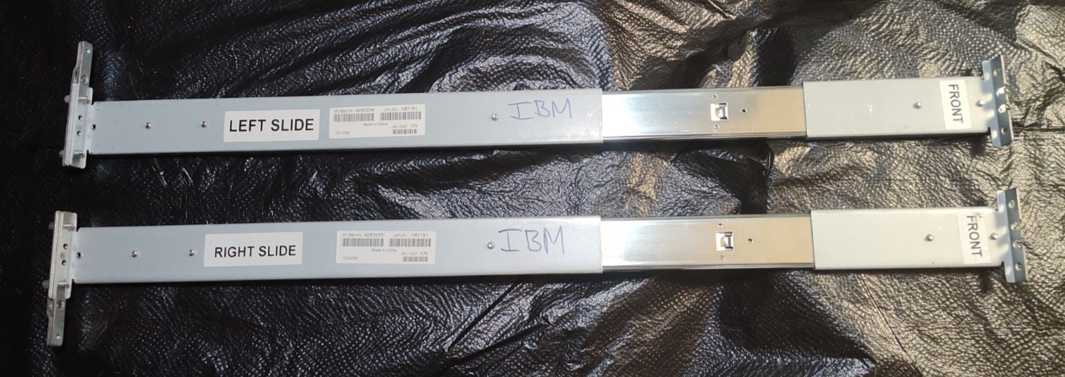 IBM 42R5254 Left & 42R5255 Right Rackmount Server Outer Slide Rail Mounting Kit