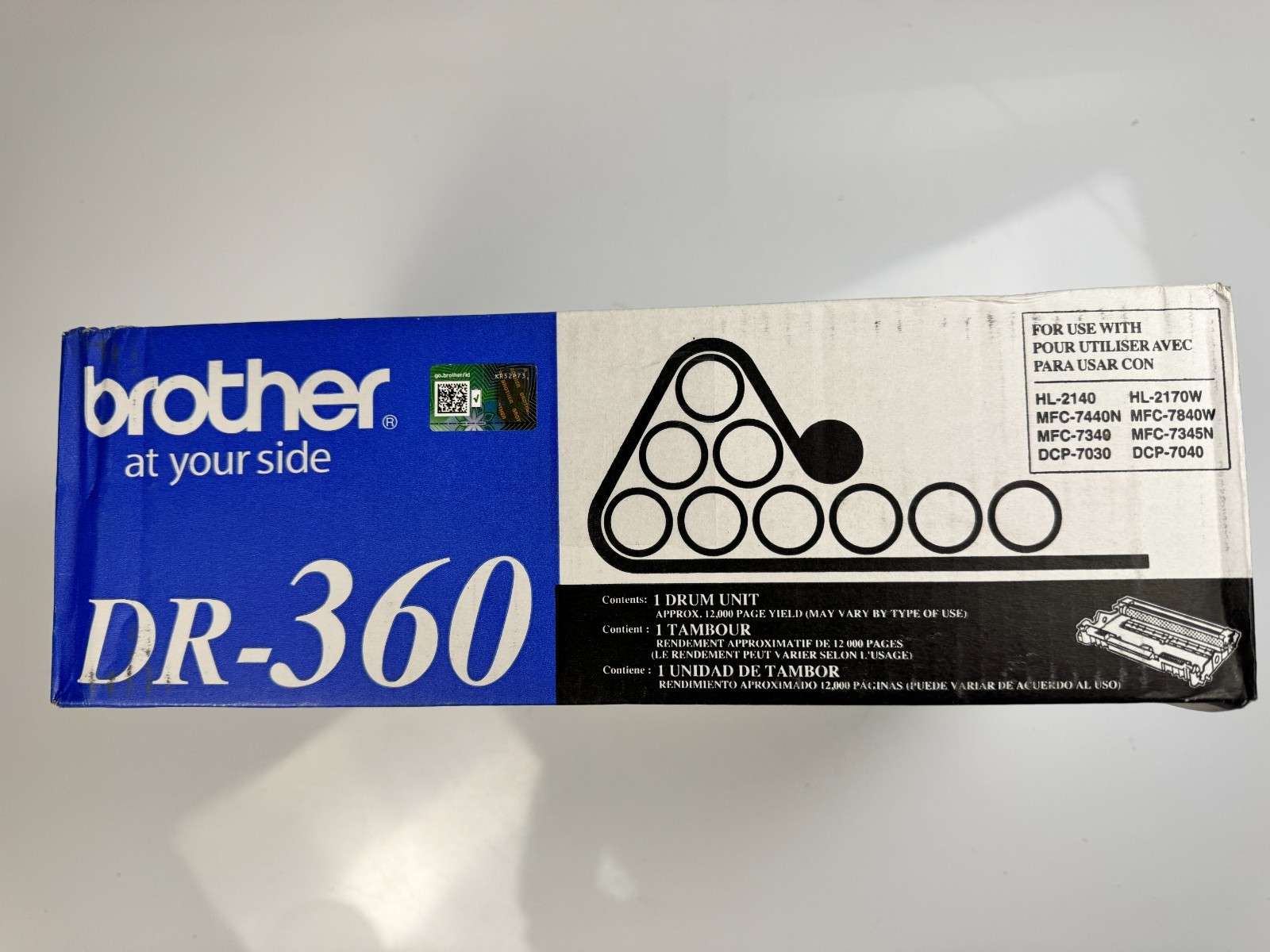 Brother TN-360 Genuine OEM High Yield Black Toner Cartridge Used Very Good