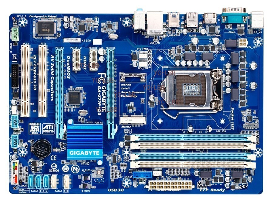 GIGABYTE GA-Z77P-D3(rev.1.0) Intel Z77 DDR3 LGA 1155 ATX Motherboard