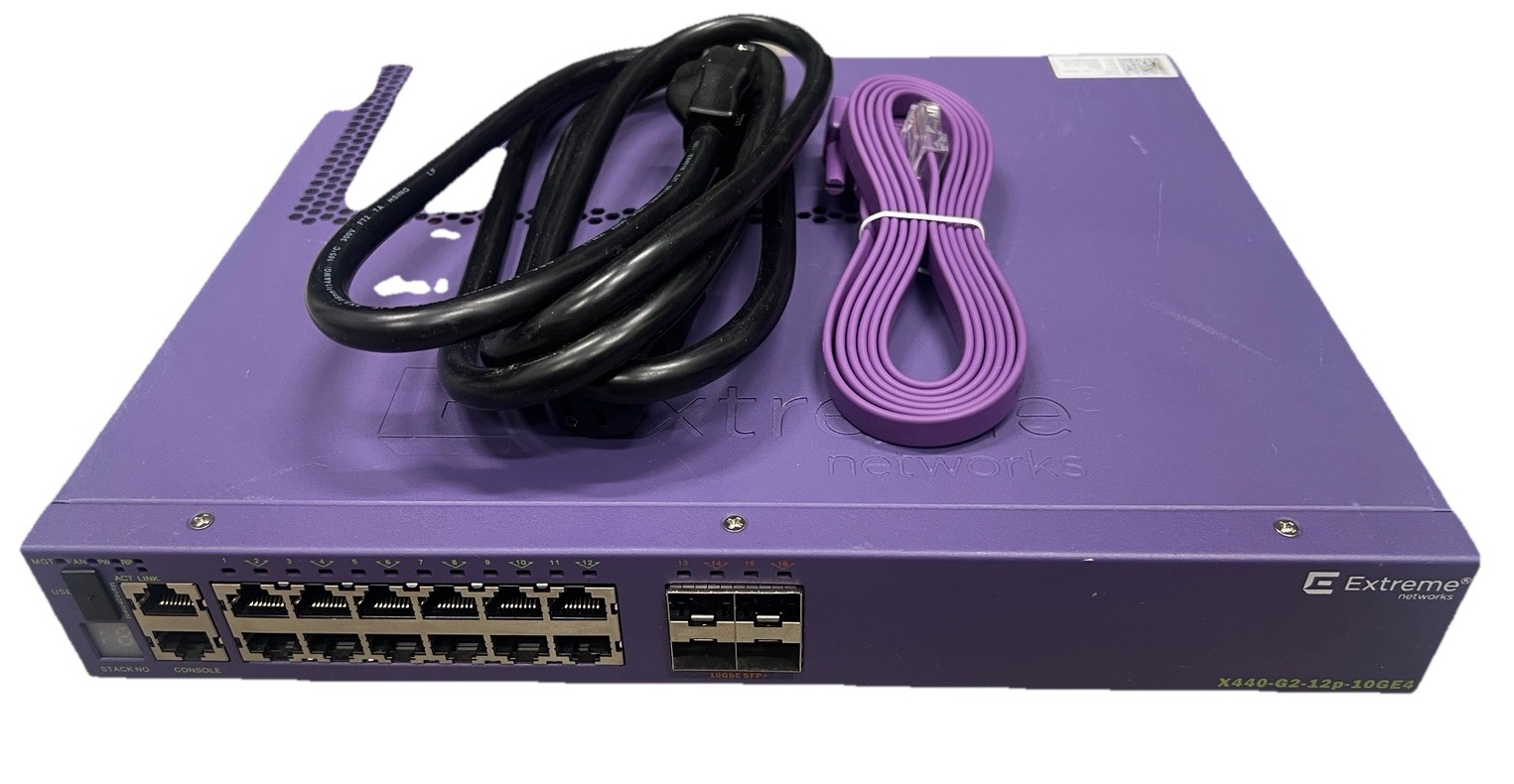 Extreme X440-G2-12P-10GE4 16531 12 Port Ethernet POE Switch