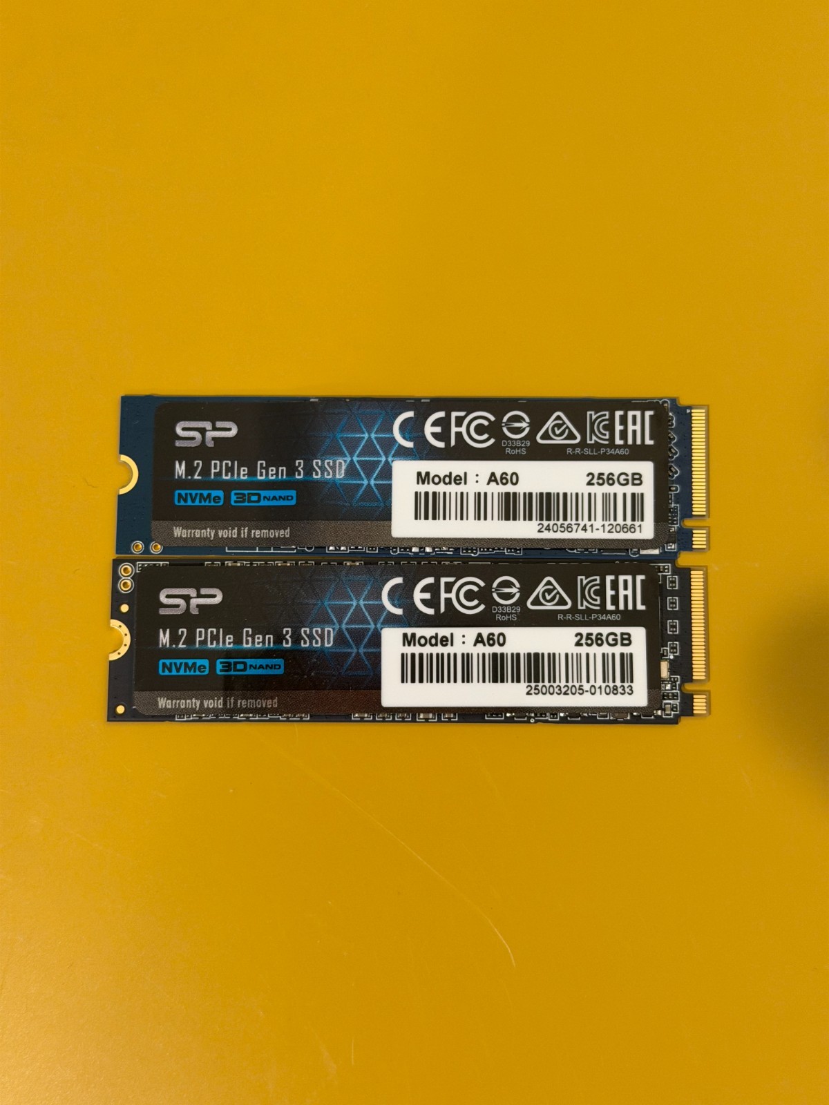 2x Silicon Power SP 256GB NVMe M.2 PCIe Gen3x4 SSD Solid State Drive Model A60