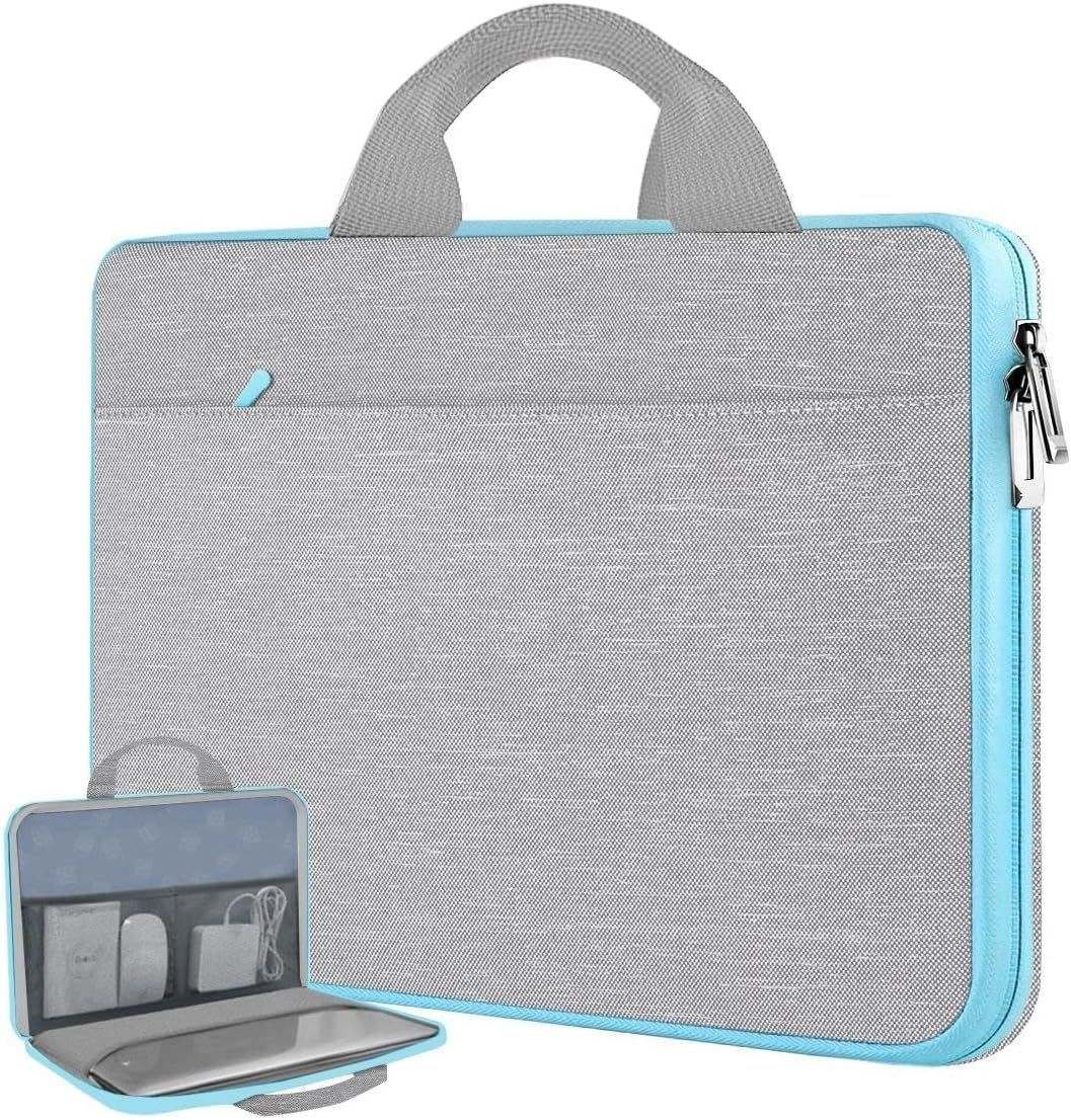 Laptop Case for MacBook Pro 14inch TSA Sleeve Handbag, Light Gray Blue
