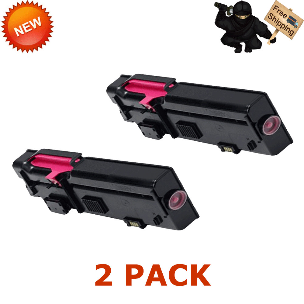2 x Magenta Toner Cartridge for Dell C2660dn C2665dnf C2660 C2665 593-BBBS VXCWK