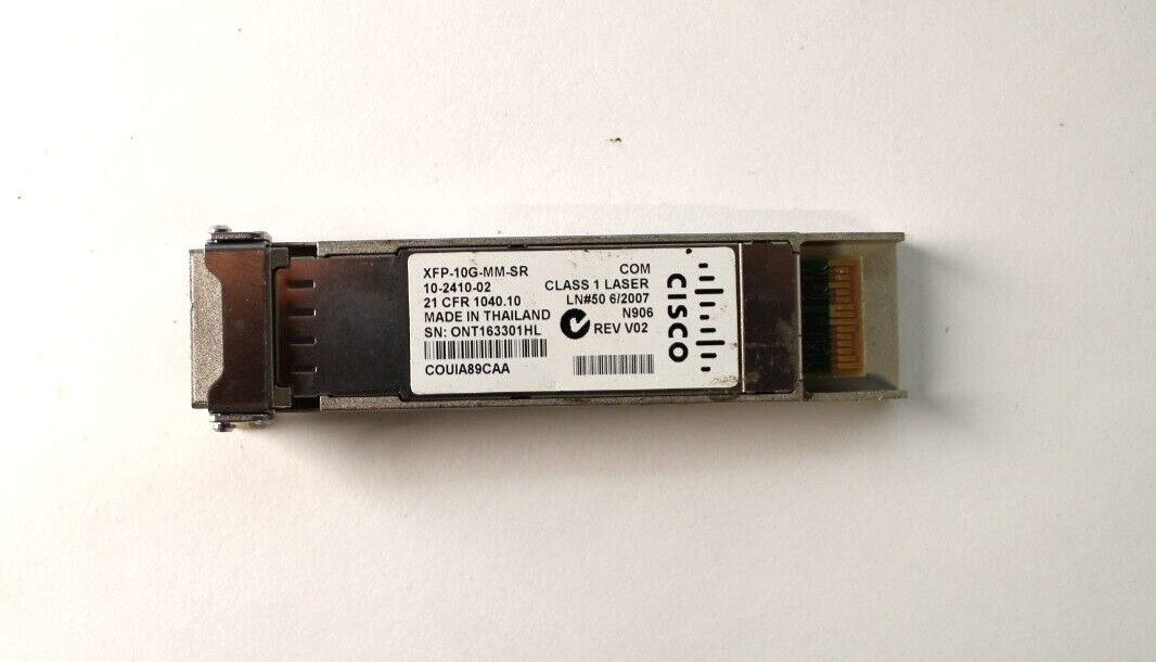 Cisco XFP-10G-MM-SR 10-2410-02 21 CFR QSFP Optical Transceiver COUIA89CAA