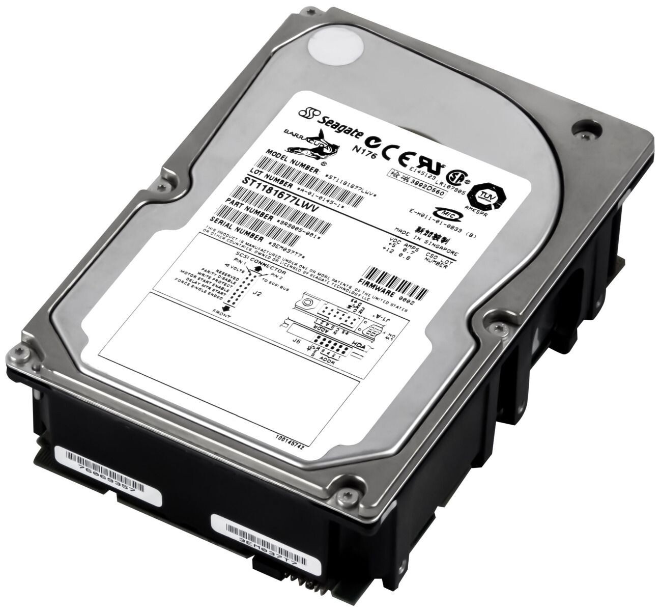 HARD DRIVE SEAGATE BARRACUDA ST1181677LWV 181GB 7.2K 16MB SCSI U160 3.5''
