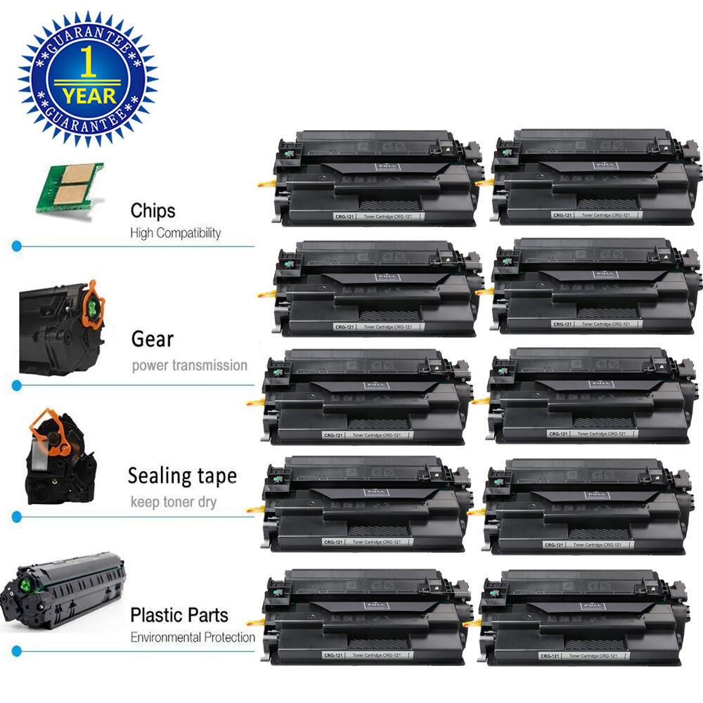 CRG 121 Toner Cartridge Compatible for Canon ImageCLASS D1620 D1650 3252C001 Lot