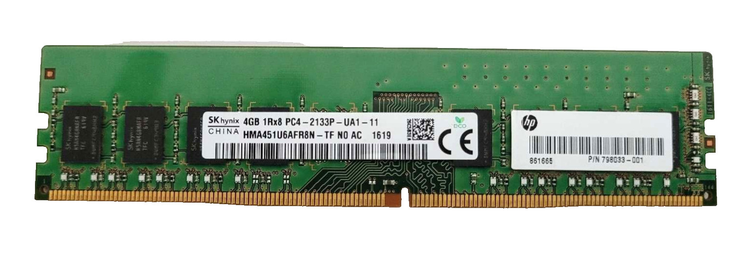 HP HMA451U6AFR8N-TF 4GB DDR4 2133MHz PC4-2133P 1Rx8 RAM 798033-001.