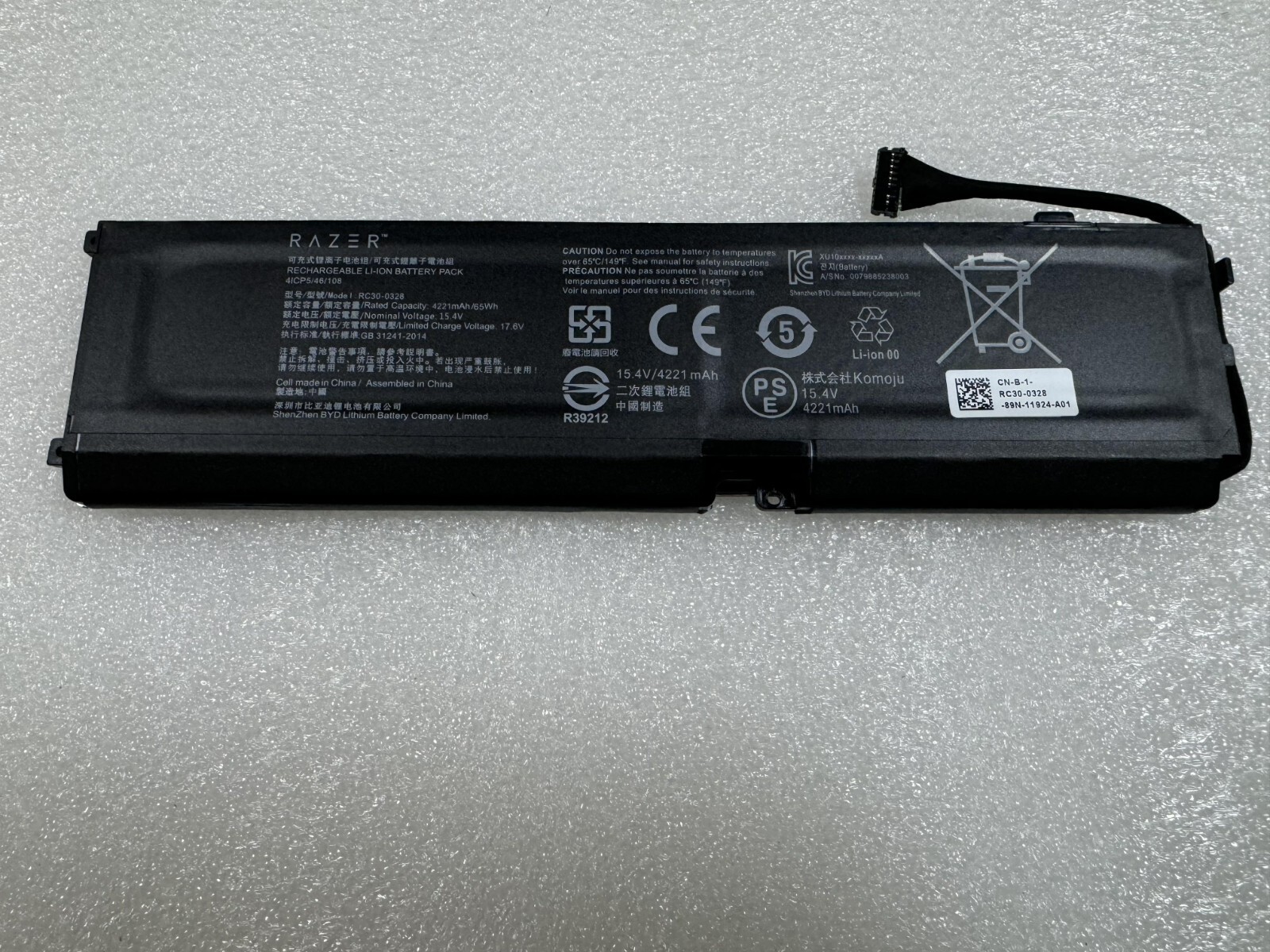 New RC30-0328 Battery for Razer Blade 15 2020 2021 RZ09-0330x RZ09-0328