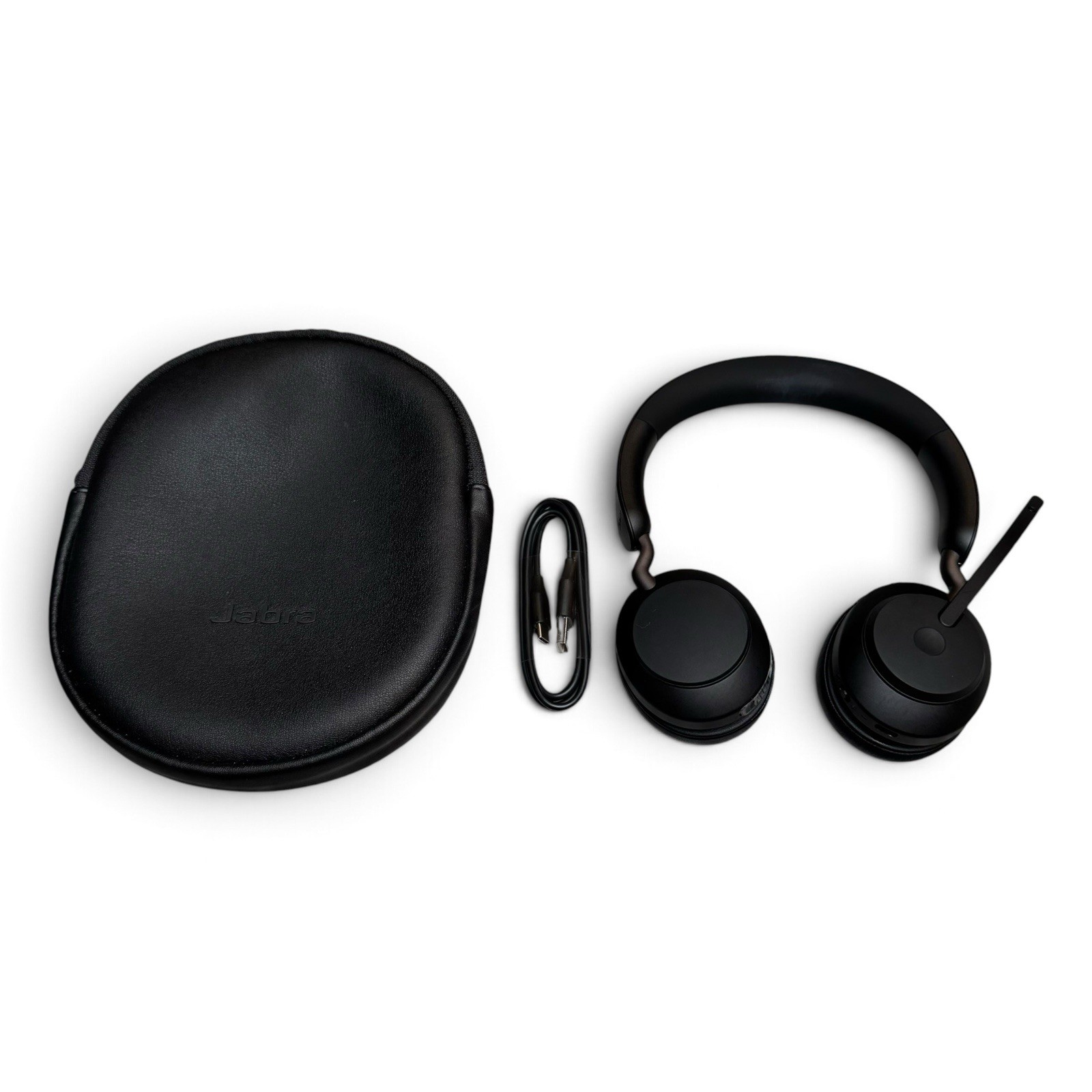 Jabra Evolve2 65 Bluetooth Wireless Headset With Mic & Charging Cable. Black.