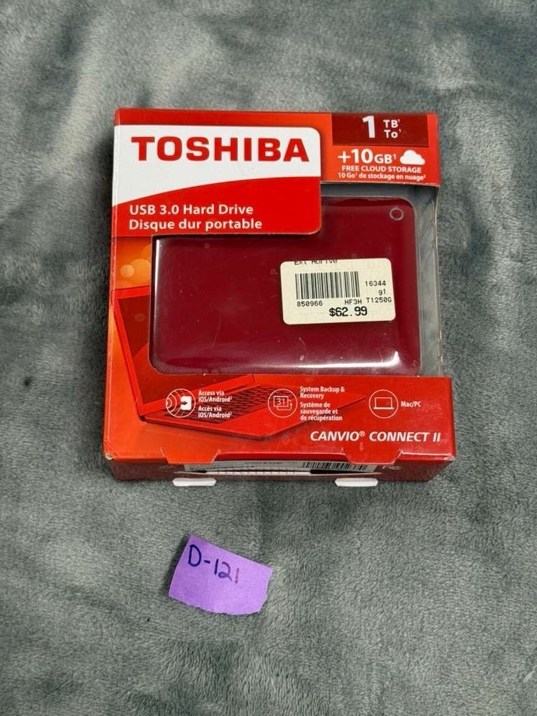 Toshiba Canvio Connect 2 Portable External Hard Drive USB 3.0