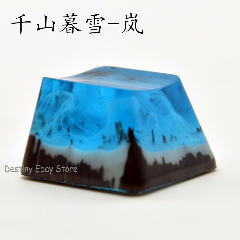 Keycap Resin + Wood Backlit Artisan Key Cap For Cherry MX Keyboards Handmade ESC