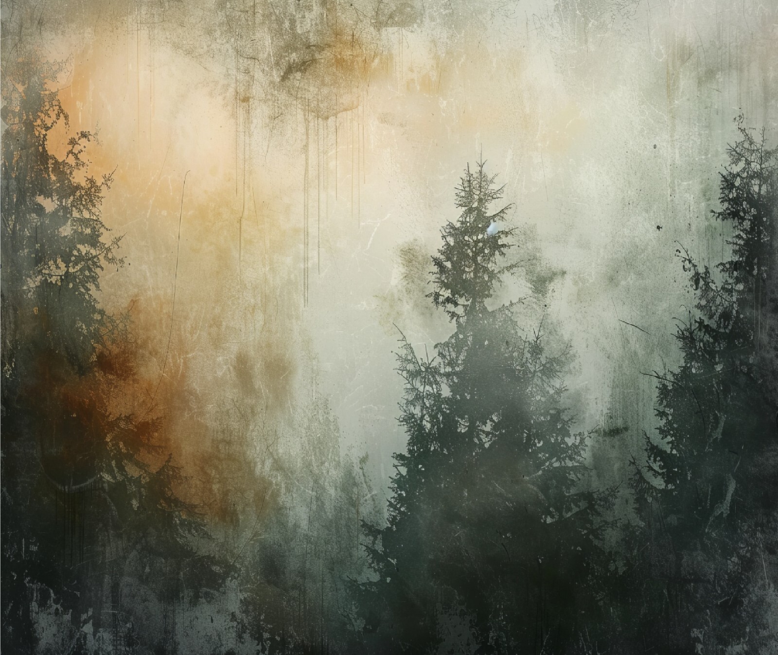 MYSTIC FOREST TREES EARTH TONES COMPUTER MOUSE PAD 9.25 X 7.75 GREAT GIFT IDEA