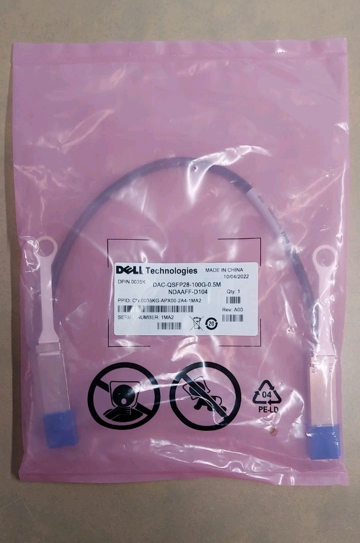 DELL OEM EMC DAC-QSFP28-100G-0.5M 0035KG CABLE