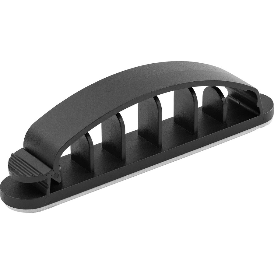 StarTech 100 Cable Management Clips, Self Adhesive 6 Slot, Resusable Nylon