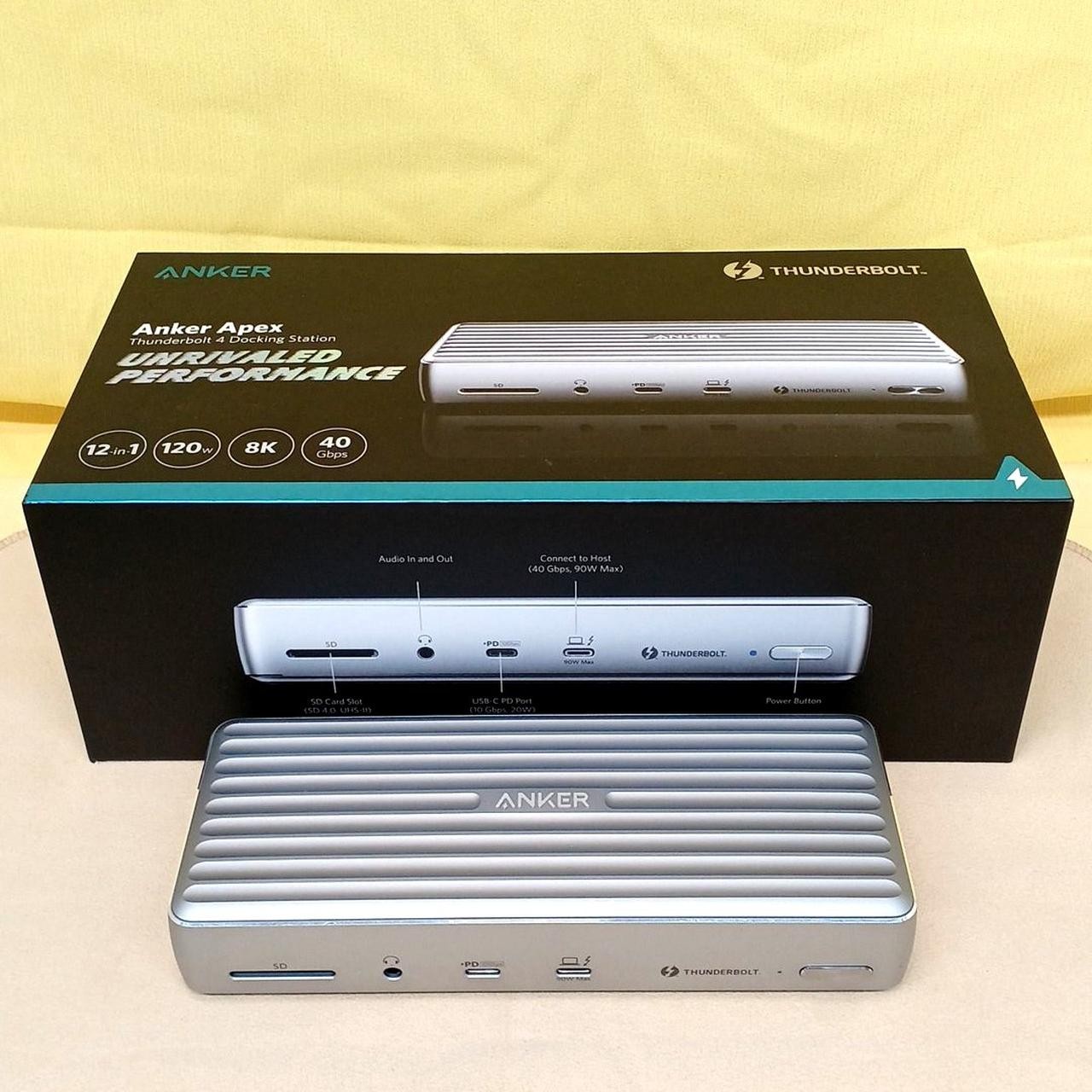 Anker A8397 12-in-1 Thunderbolt 4 Dock 90W 8K Triple 4K HDMI USB Ethernet TB4