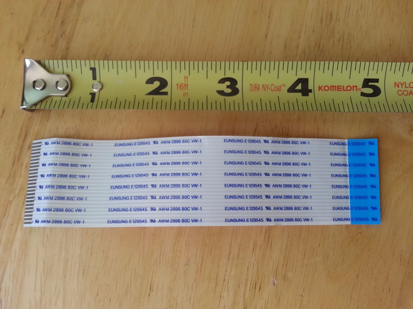 EUNSUNG AWM 2896 80C 90V VW-1 5" inch 24 pins 24pin Flex Flat Ribbon Cable