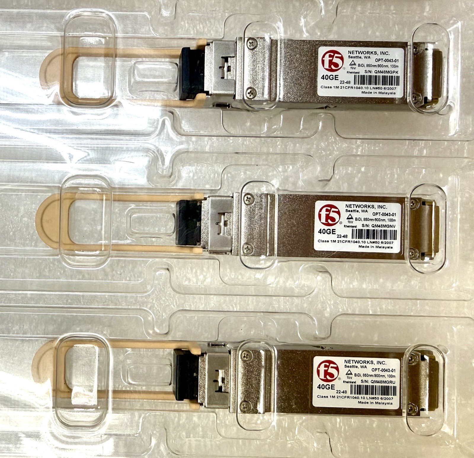 1pcs F5 Netowrks OPT-0043-01 40GE QSFP+ BIDI LC QSFP F5-UPG-QSFP+BD Transceiver