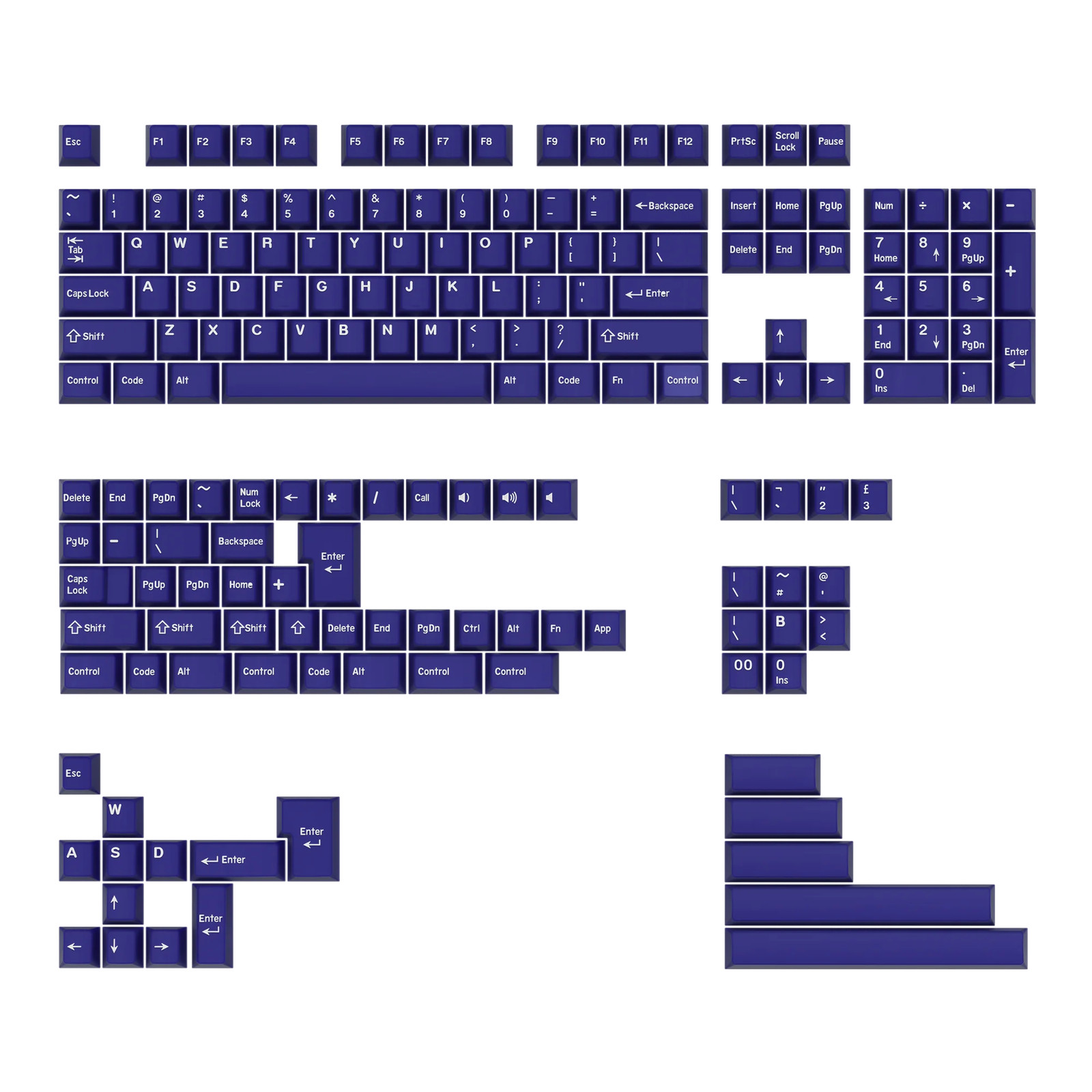 KBDiy GMK Style Carbon Keycaps 174-Key PBT Double Shot Cherry Profile MX