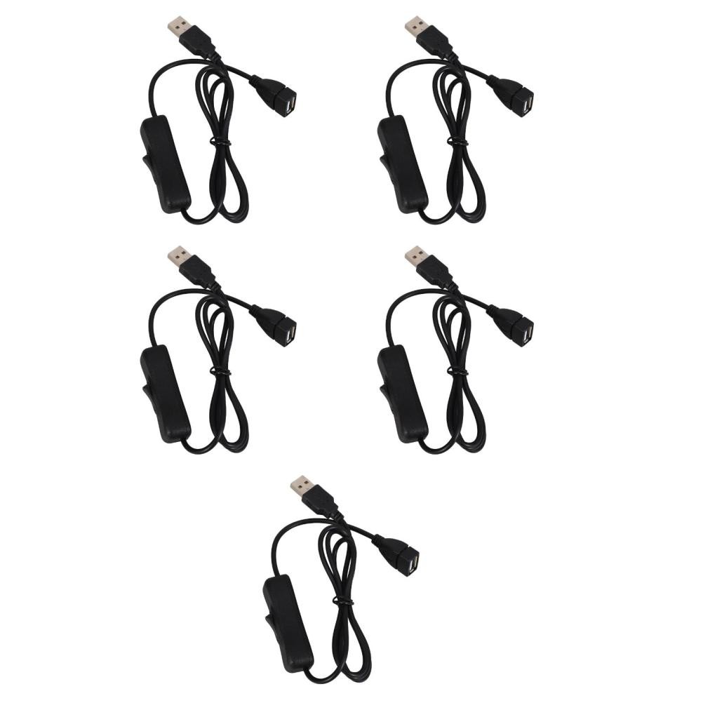 Heavy Duty Industrial USB Fan Extension Cable with on Off Button Rubber Coated