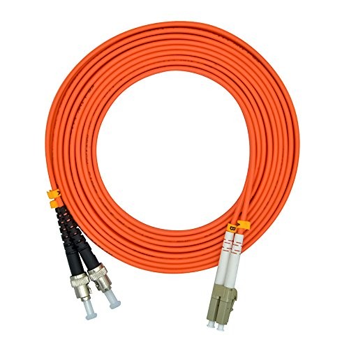 30Meters 100ft LC to ST Duplex 62.5/125 OM1 Multimode Fiber Optic Cable Jumpe...