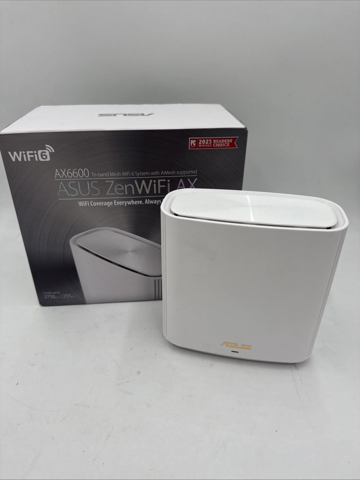 ASUS ZenWiFi XT8 AX6600 WiFi 6 System AiMesh Router (1-Pack) - White