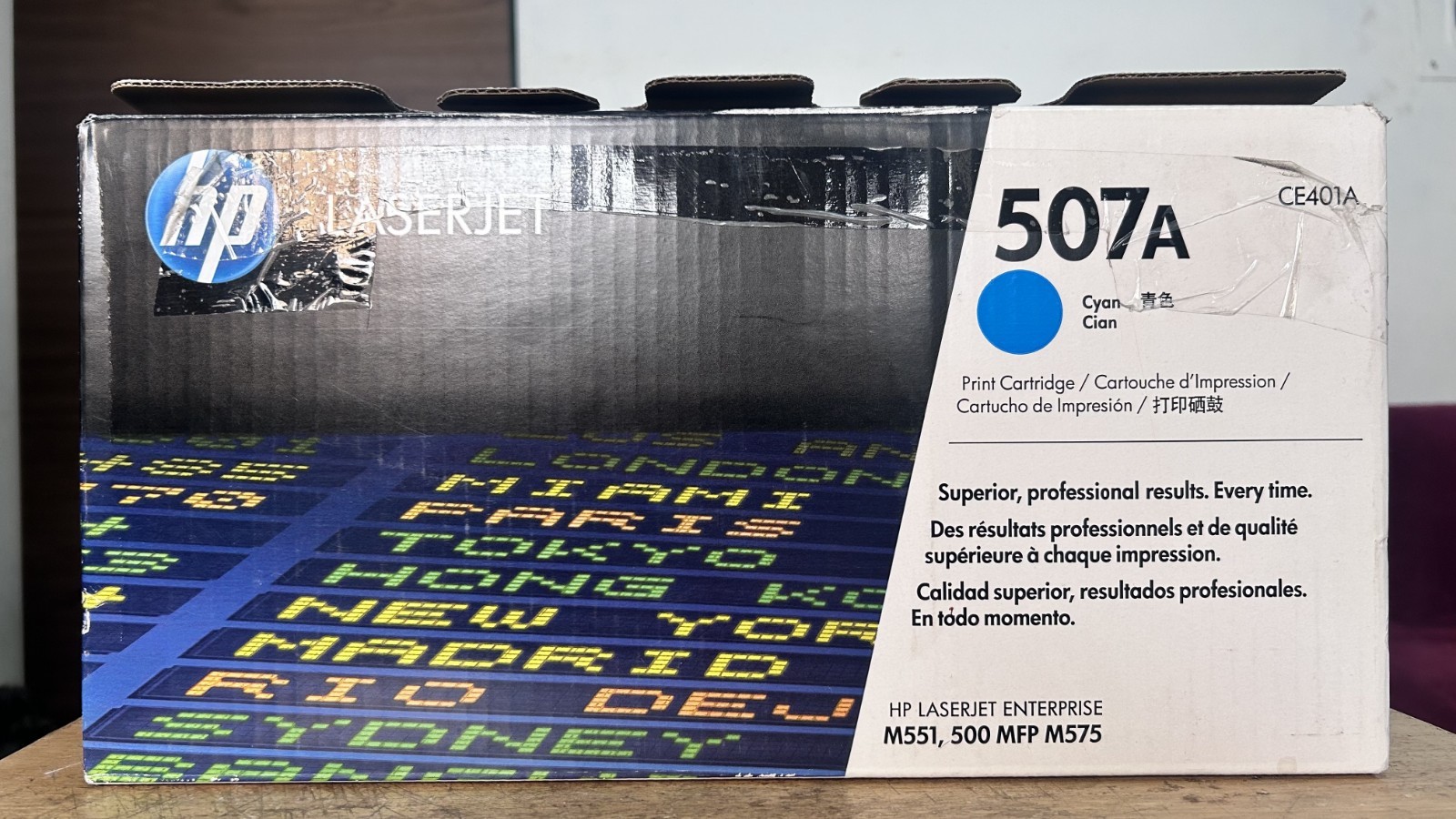 Genuine HP 507A CE401A Cyan Toner Open Box LaserJet Enterprise M551 M575