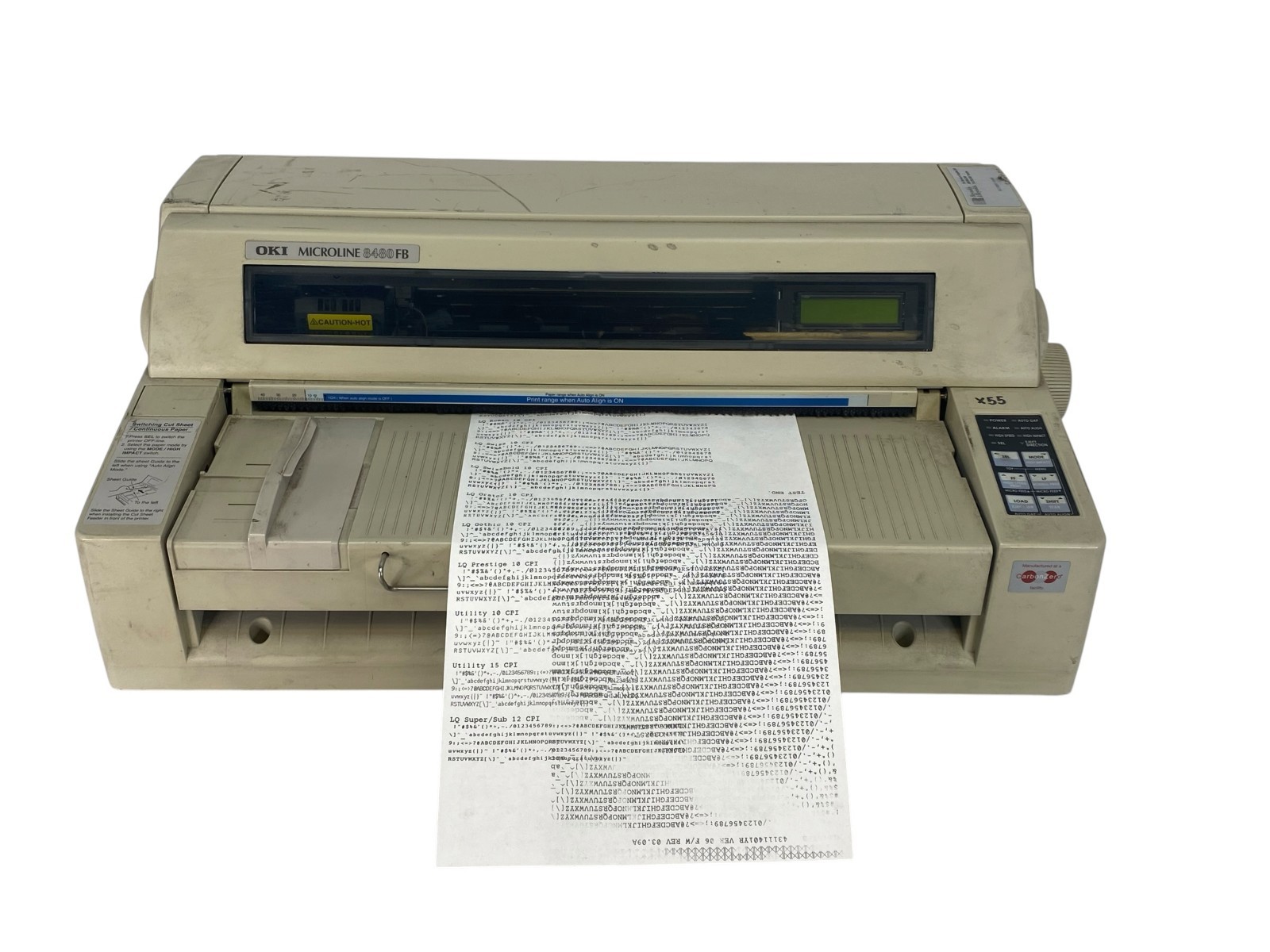 Okidata Microline 8480FB ML8480FB 24 Pin Impact Dot Matrix Printer USB D21105A