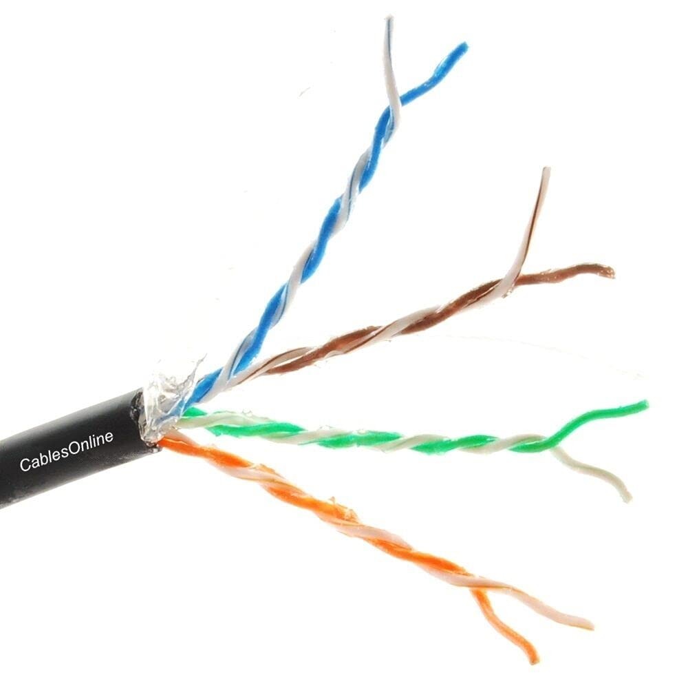 250ft Pure Copper Cat6 Cable 23 AWG Gel Filled Weatherproof Direct Burial