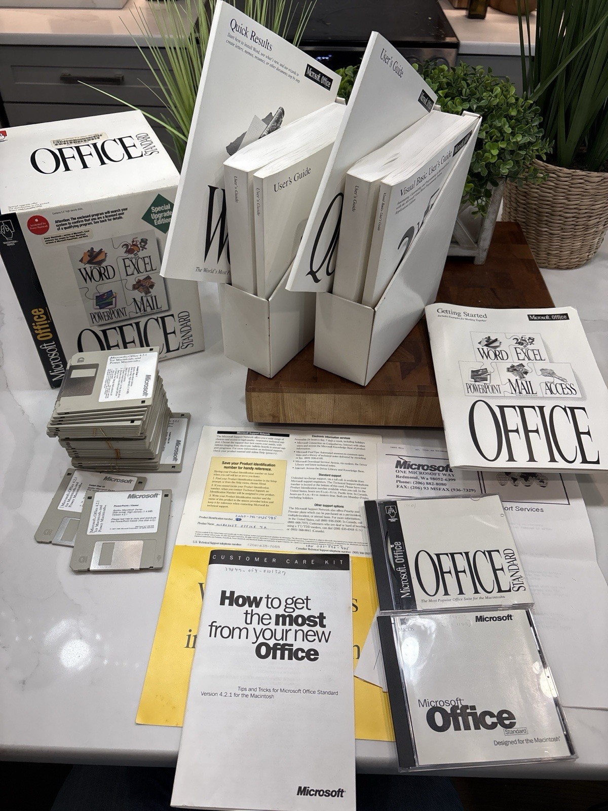 Vtg Microsoft Office 4.2.1 Macintosh Complete Floppy Set Box Manuals