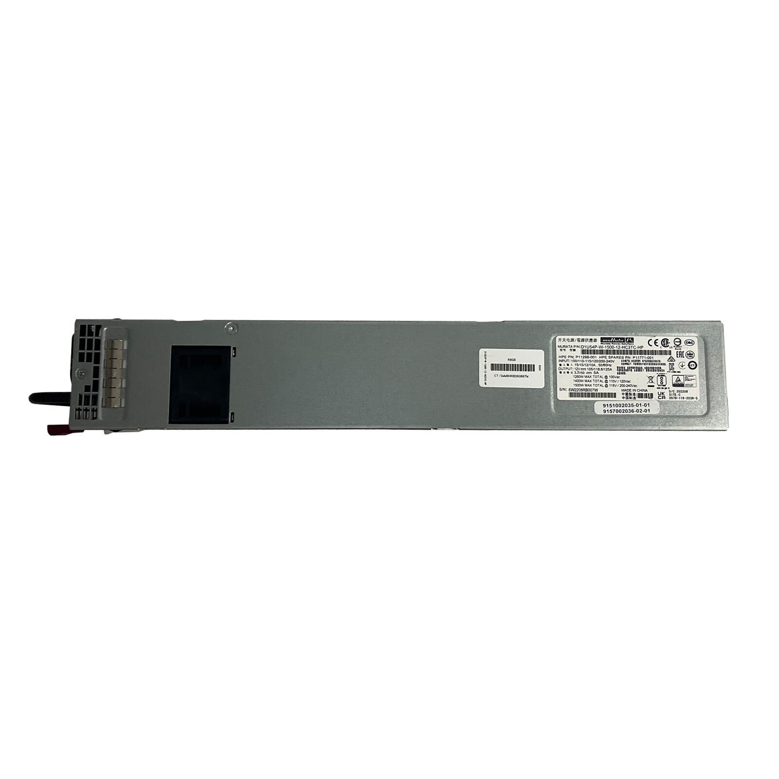 HPE P11771-001 1500W  Edgeline EL8000  Power Supply/ front cabling  P11290-B21