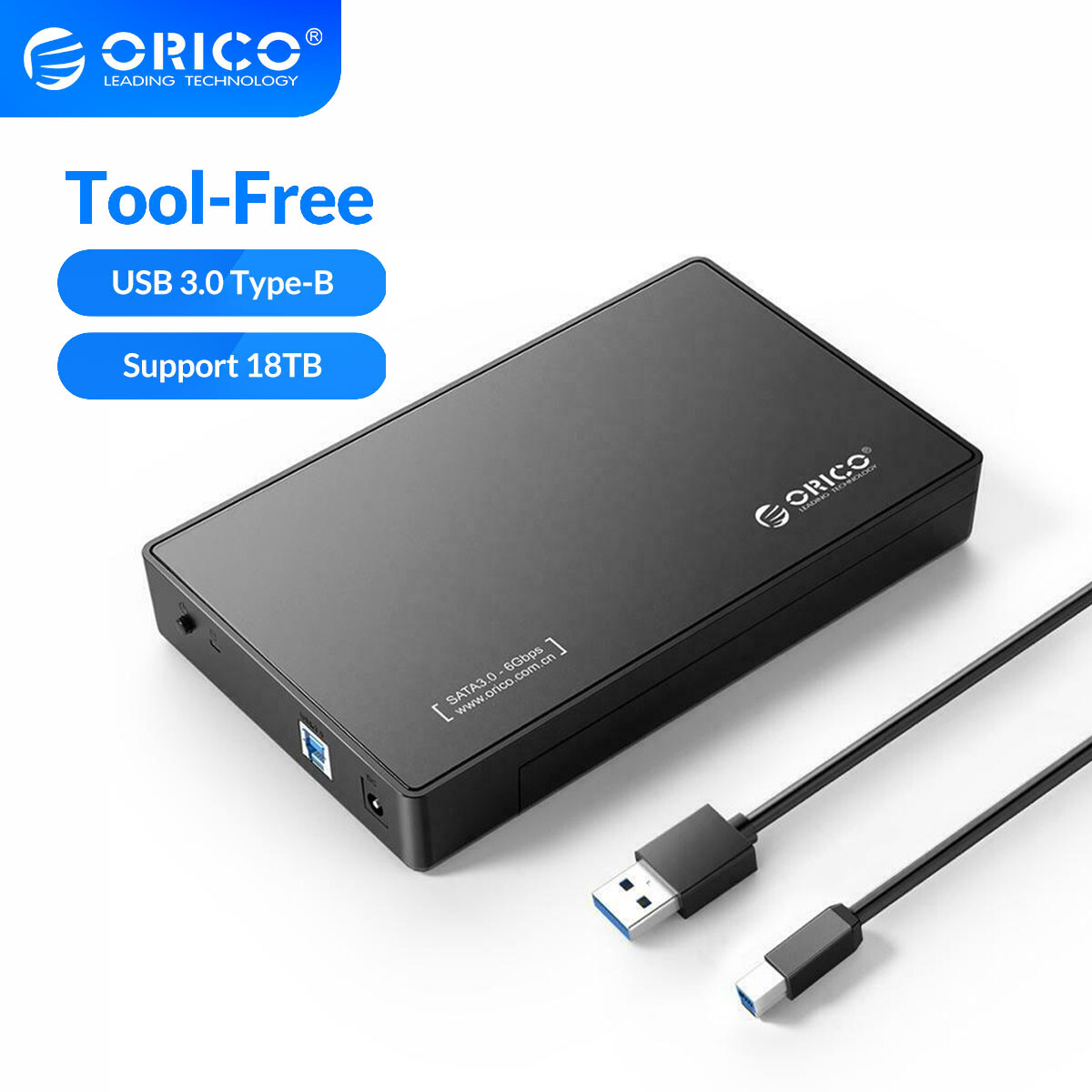 ORICO 2.5/3.5" External Hard Drive Enclosure USB3.0 SATA HDD/SSD Case 18TB UASP