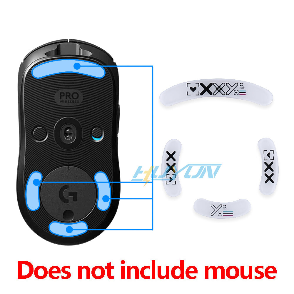 For Logitech GPRO 1 GPW Wireless Mouse, Tempered Glass Mouse feet Sticker